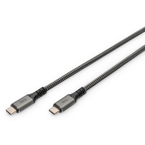 DIGITUS USB 4.0 Typ-C Cable 1m AL-Case PP braid 8K/60Hz PD3.0 (1/3)