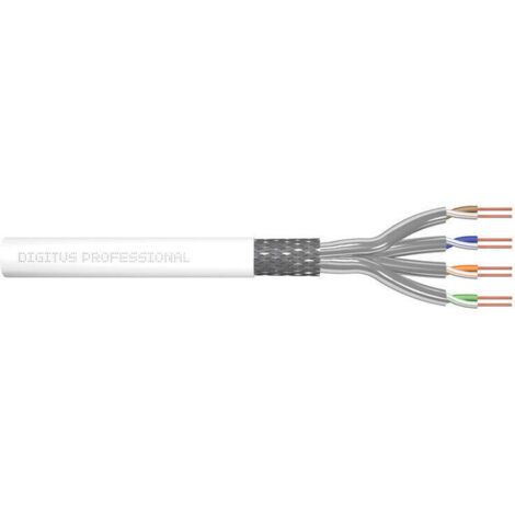 DIGITUS Verlegekabel S/FTP Cat7 305m. Box. AWG 26/1. weiß (1/2)