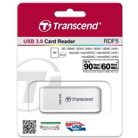 Transcend TS-RDF5W USB 3.0 Color blanco lector de tarjeta (1/5)