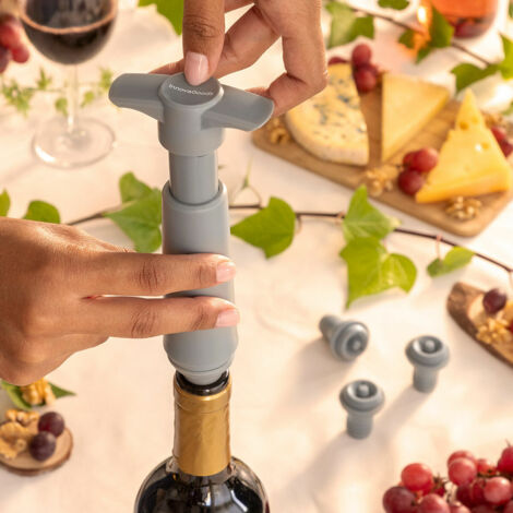Bomba de Vacío y Tapones para Vino Winuum InnovaGoods (4 tapones) (1/5)
