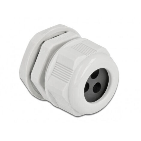 DELOCK PRENSAESTOPAS PG21 PARA CABLE REDONDO CON 3 ENTRADAS DE CABLE GRIS 60378 (1/4)