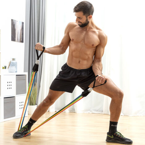 ¡Ponte en forma con InnovaGoods gracias a sus novedades de deporte y fitness, como con el Set de Bandas de Resistencia con Accesorios y GuÃa de Ejer (1/5)