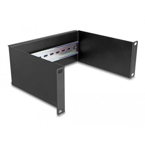 Delock panel de riel din 10 2u negro (1/2)