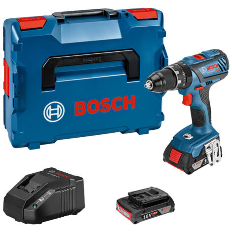 Taladro de Percusión BOSCH PROFESSIONAL GSB 18V-28 + 2 baterías de 2,0Ah + cargador GAL 18V-20 + L-Case