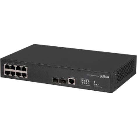 Dahua Technology Access DH-AS4300-8GT2GF switch Gestionado L2/L2+ Gigabit Ethernet (10/100/1000) Negro (1/4)