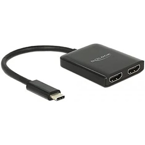 Delock Divisor Usb Type-C™ (Modo Alt Dp)  2 X Salida De Hdmi (1/4)