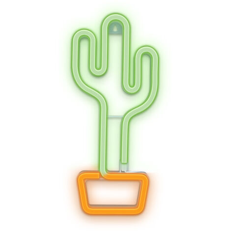Lampara forever neon led cactus orange