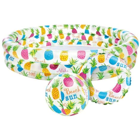 SET INTEX PISCINA 132X28CM + FLOTADOR 51CM + PELOTA 51CM (1/3)