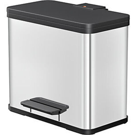 Hailo Cubo de basura pedal Oko Trio Plus tamaño L 3x9 L acero 0633-200