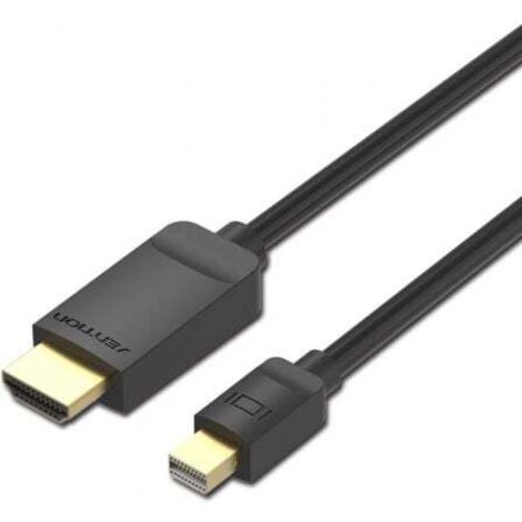 Cable Conversor Vention HABBH/ Mini DisplayPort Macho - HDMI Macho/ 2m/ Negro