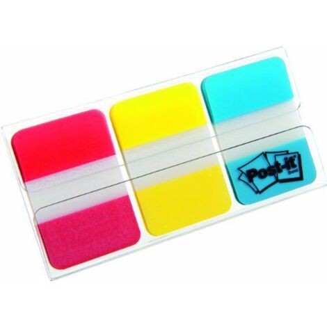 Banderitas separadoras rigidas dispensador 3 colores post-it index 686-ryb medianos22 banderitas por color (1/5)
