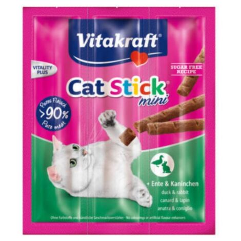 Cat-Stick Mini Pato-Conejo Snacks para Gatos Vitakraft - 3 uds