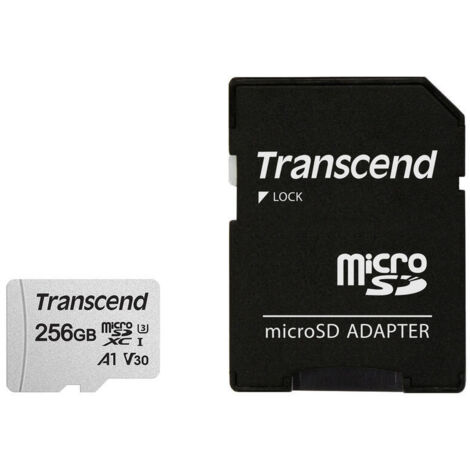Transcend microSDXC 300S-A 256GB Class 10 UHS-I U3 V30 A1 (1/2)