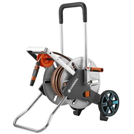 Gardena CleverRoll - Carro portamanguera CleverRoll M Easy, metálico, con manguera Flex y accesorios, 25 m 18547-20