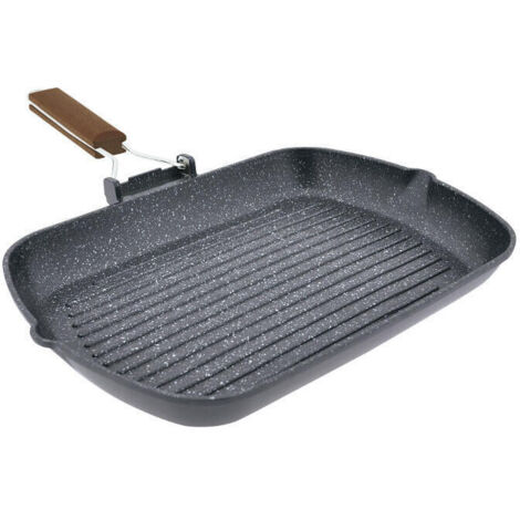 SARTEN GRILL JATA GP35 KILIMANJARO 35x25cm ANTIADHERENTE Pfluon STONITE LIBRE DE PFOA APTO PARA TODAS LAS COCINAS INCLUIDO INDUCCION (1/3)