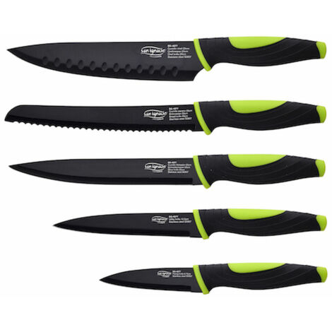 Set 5 cuchillos San Ignacio Vitoria de acero inoxidable en color negro (1/5)