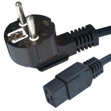 Cable RED-CPU - Shucko a IEC C19 Homologado 1,8m negro - 1.5 mm2 - 16A (1/2)