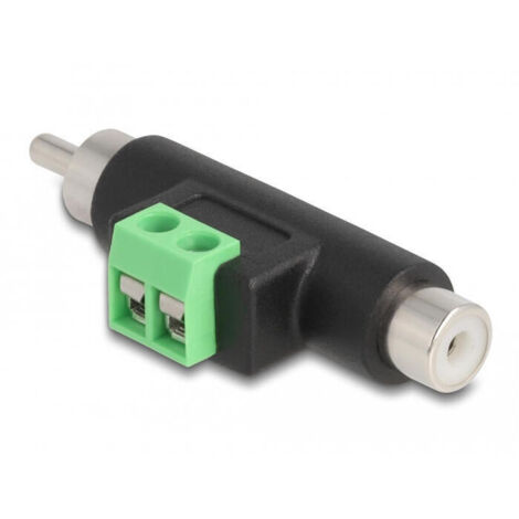 Delock adaptador de rca macho y rca hembra a bloque de terminales (1/2)