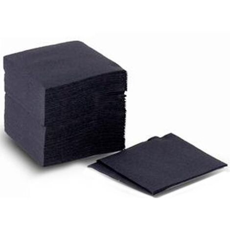SERVILLETA 20X20CM NEGRA TISSUE 100 UNIDADES