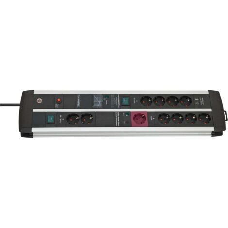 Cable alargador regleta 11 enchufes Premium-Protect-Line 120000A Brennenstuhl