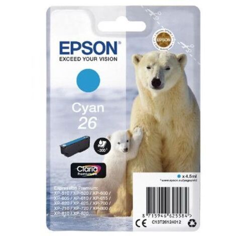 Cartucho de Tinta Original Epson C13T26124012 Cian (1/5)