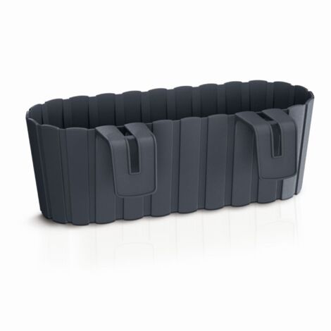 Jardinera para balcón BOARDEE HOOK 4,9L., dimensiones 38,3x21,2x13 cm, color Antracita