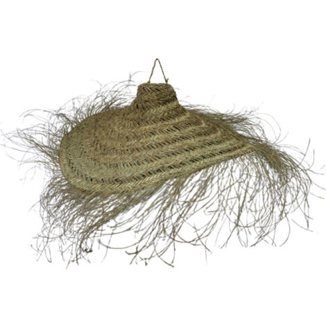 Techo redondo en Esparto Ø50cm - Lámpara de techo en fibra vegetal - luz natural del interior