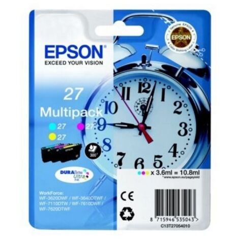 Cartucho de Tinta Original Epson C13T27054012 Tricolor Amarillo Negro Cian Magenta Cian/Magenta/Amarillo (1/2)