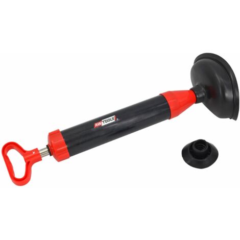 Pistón para Desatascar Alcantarillado AWTOOLS, modelo AW20700, herramienta manual para desatascar tuberías sin químicos, incluye 2 ventosas de goma intercambiables (1/2)