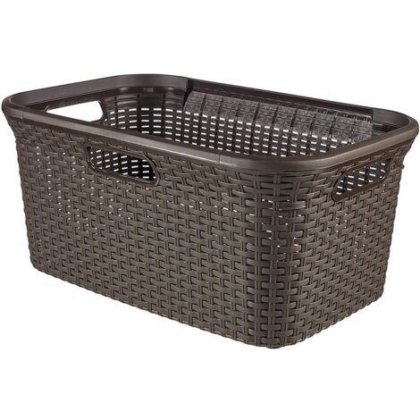 CURVER KOSZ NA PRANIE NATURAL STYLE 45L /CIEMNY BRĄZ (1/5)