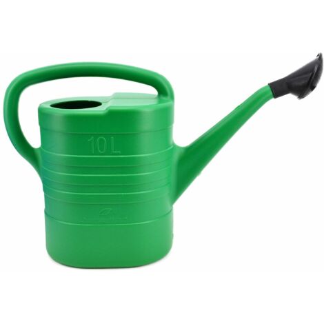 AWTOOLS Regadera Plástica Verde, capacidad 10L, diseño ergonómico, distribución uniforme, material resistente, ideal para huertos y jardines (1/2)