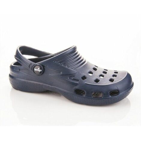 LEMIGO Lemigoose - Zuecos ligeros de jardín para hombre y mujer, azul marino, 46 EU