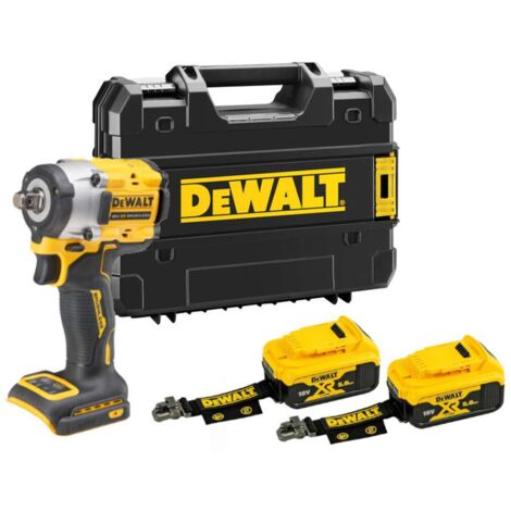 DEWALT KLUCZ UDAROWY 1/2 18V DCF921P2LRT 406Nm 2x5,0Ah PIERŚCIEŃ, BEZ ŁADOWARKI, LANYARD READY TSTAK