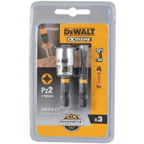 Dewalt puntas de impacto DT70535T-QZ FLEXTORQ Pz2 50mm mas adaptador con bloqueo.