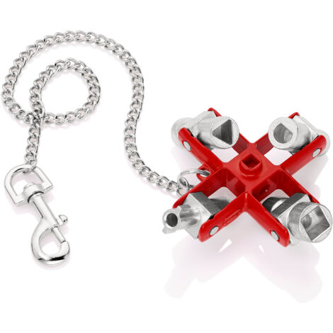 KNIPEX 00 11 06 Llave universal para armarios y sistemas de paso estándar 96 mm (1/8)