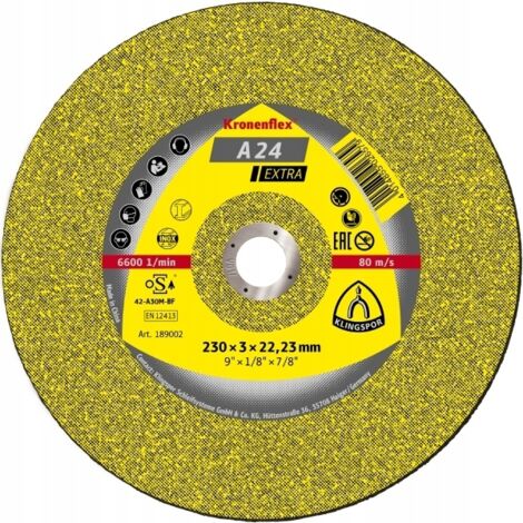 Disco de corte de metal KLINGSPOR 180 mm x 30 mm x 222 mm A24 Extra