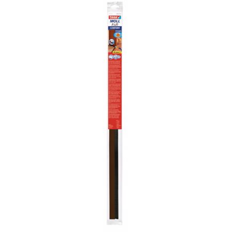 Tesa 05405-00101-00 Barra Bajo Puertas de Aluminio Tesamoll Comfort con Cepillo Basculante (1 m x 40 mm)