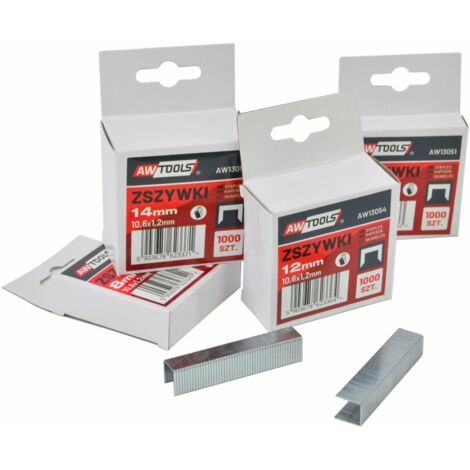 Grapas Awtools – Modelo G 6mm, ideal para fijación en proyectos de carpintería, paquete de 1000 unidades, alta calidad, durabilidad y rendimiento confiable