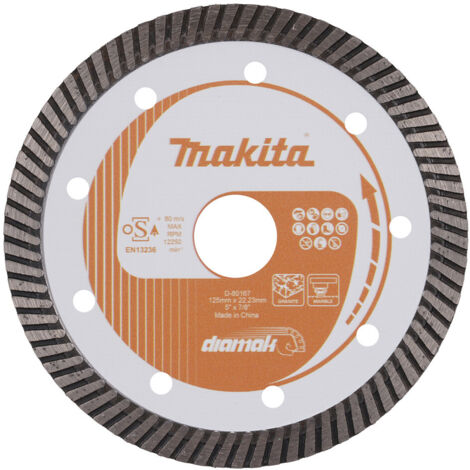 Makita tarcza diamentowa 125x22,23mm turbo (na sucho) beton, cegła, marmur