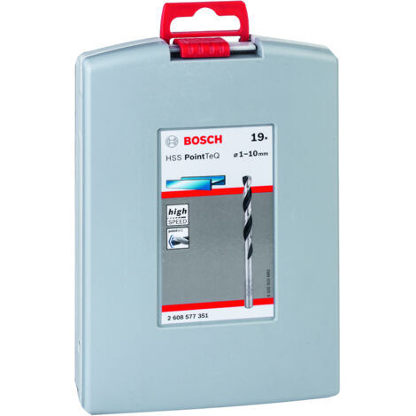 Broca met rect hss-r 01-10mm 19pz hss-r pointteq  bosch