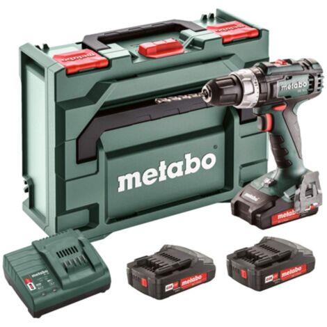METABO 602317540 - Taladro percutor a bateria 18V / 3x 2,0 Ah Li-Ion SB 18 L - portabrocas 13 mm con maletín