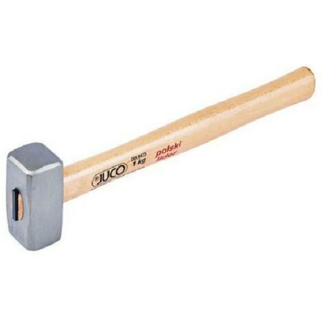 Juco martillo forjador tradicional 1,5kg, ideal para trabajos de cantería y construcción, cabeza forjada de alta resistencia, mango de madera, durabilidad prolongada, cómodo agarre.