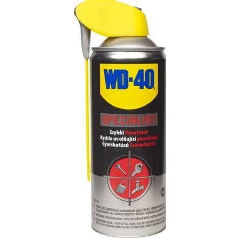 WD-40 Specialist Penetrante 400ml, afloja piezas oxidadas y atascadas, ideal para mantenimiento y reparación, acción rápida y eficaz