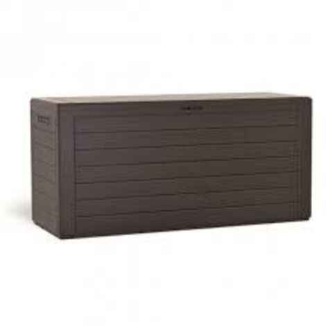 Baul de jardin 280 litros Prosperplast Boardebox de plastico en color ocre oscuro 116 x 43,8 x 55 cm