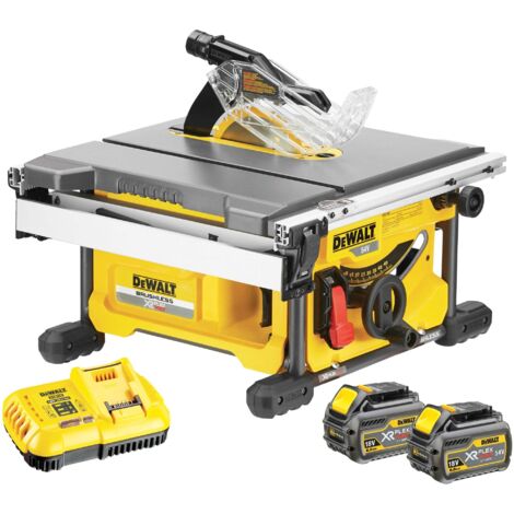 DEWALT Sierra de mesa - FLEXVOLT - 54 V XR - 2 Baterías, Cargador - DCS7485T2