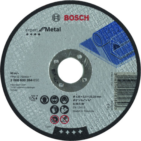 BOSCH TARCZA DO METALU 125mm x 2,5mm x 22mm (1/4)
