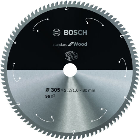Bosch Professional Disco de sierra circular Standard for Wood (madera, 305 x 30 x 2,2 mm, 96 dientes, accesorio de sierra circular sin cable)