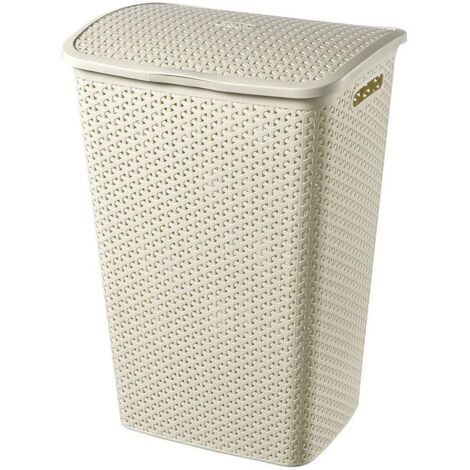 curver cesta con tapa my style 55 l 425x325x585mm blanco 216582