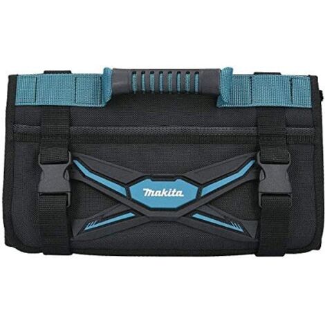 Makita Envoltura asa y Bolsillo Frontal E-05533 Sistema de Correa de Rollo de Herramientas Azul, Negro
