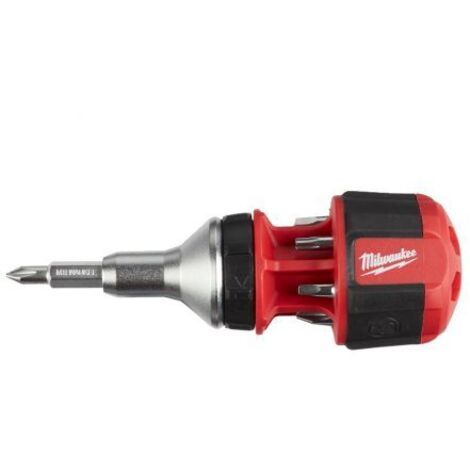 Destornillador multipuntas compacto Milwaukee con carraca 8 en 1